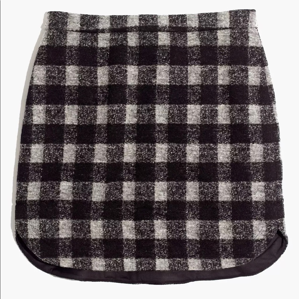 NWT Madewell Shirttail Skirt in Buffalo Plaid size 6